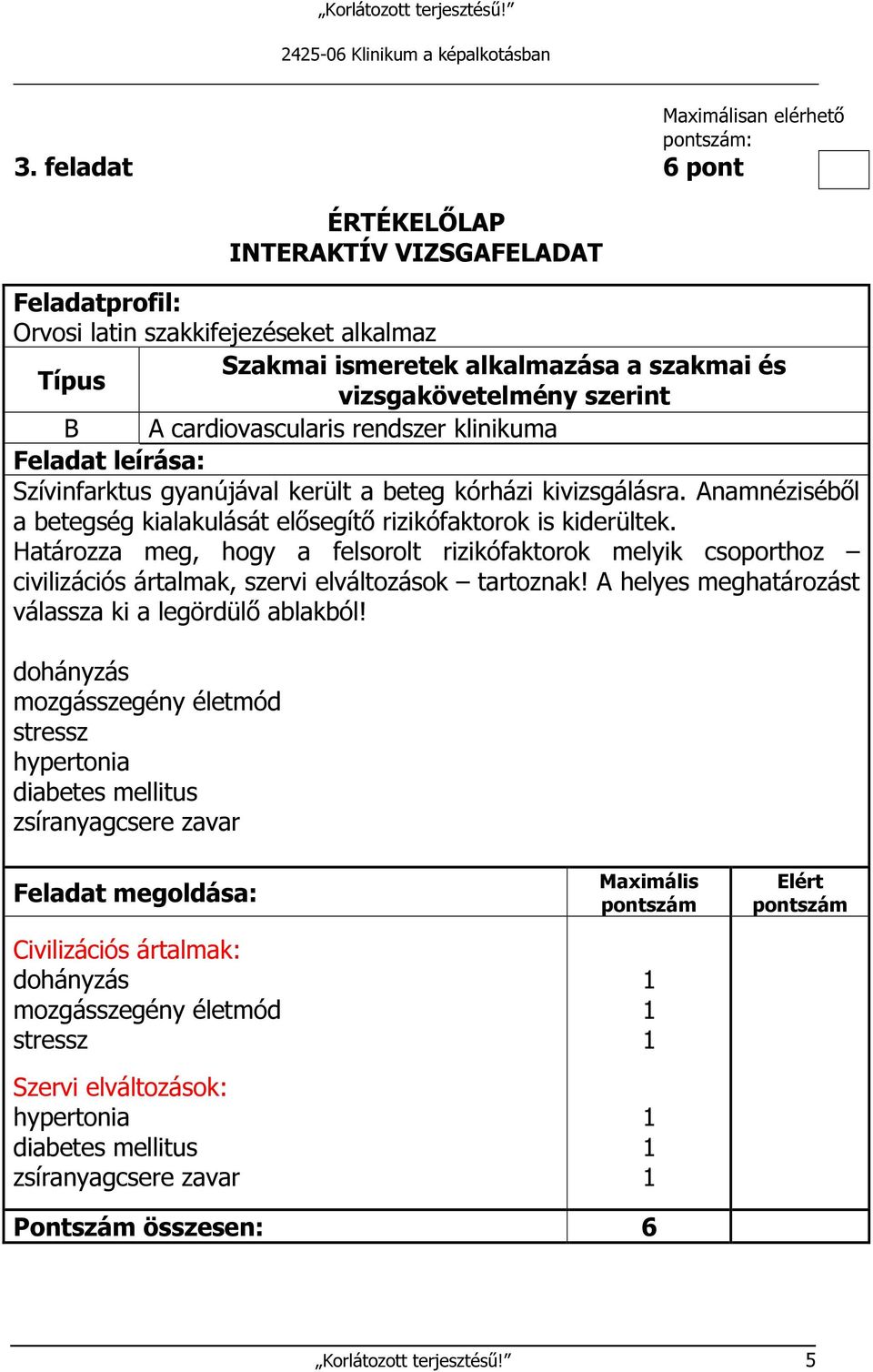 Határozza meg, hogy a felsorolt rizikófaktorok melyik csoporthoz civilizációs ártalmak, szervi elváltozások tartoznak!