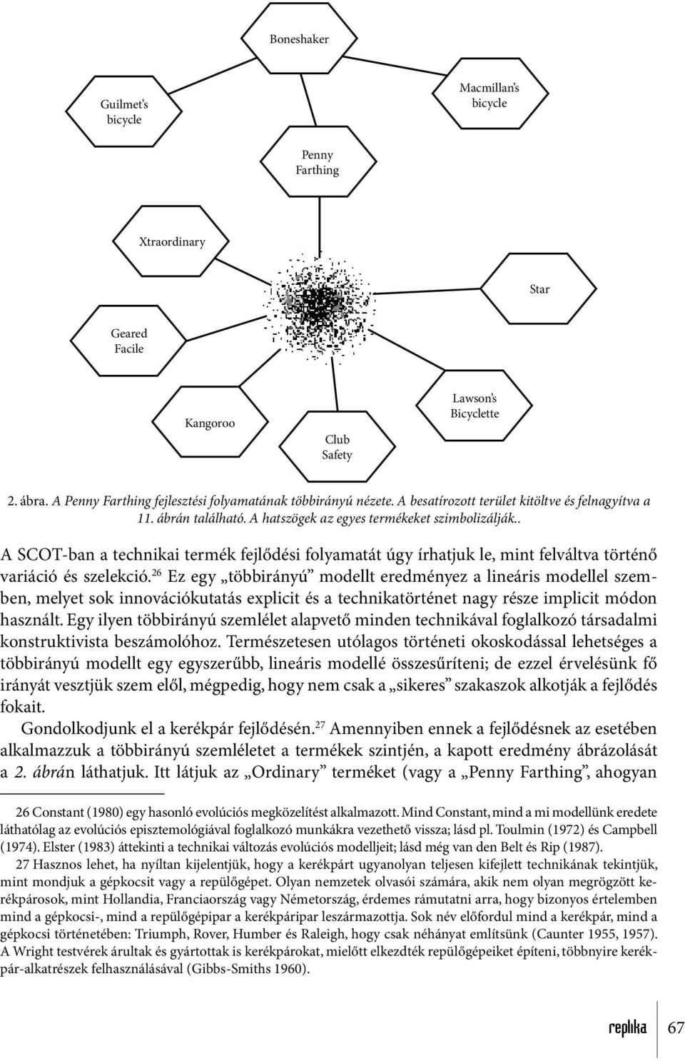 . A SCOT-ban a technikai termék fejlődési folyamatát úgy írhatjuk le, mint felváltva történő variáció és szelekció.
