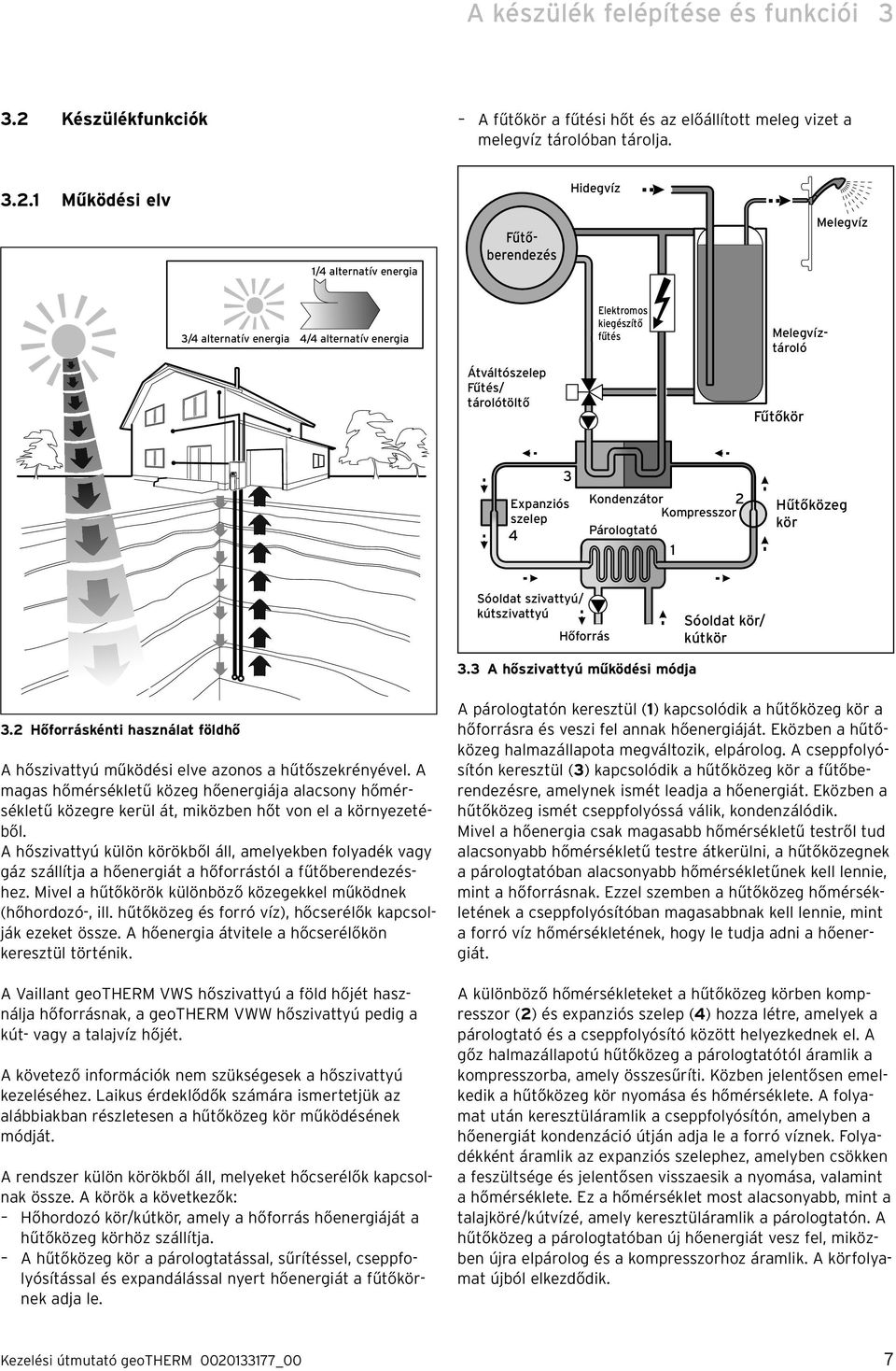 1 Működési elv 1/4 alternatív energia Melegvíztároló Fűtőberendezés Hidegvíz Melegvíz 3/4 alternatív energia 4/4 alternatív energia Átváltószelep Fűtés/ tárolótöltő Elektromos kiegészítő fűtés
