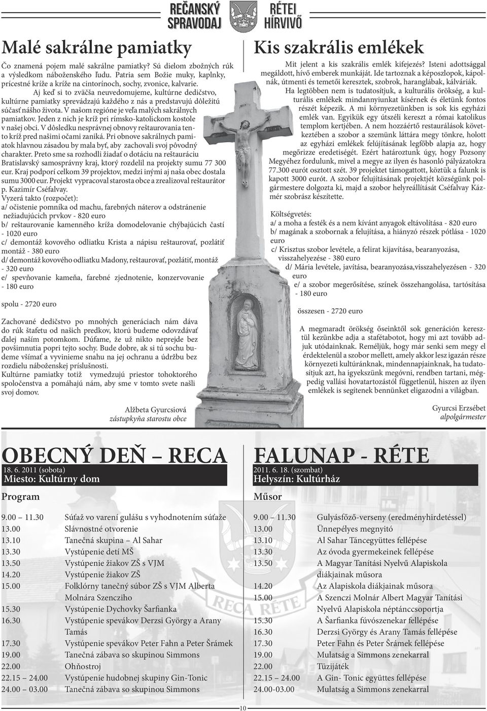 Aj keď si to zväčša neuvedomujeme, kultúrne dedičstvo, kultúrne pamiatky sprevádzajú každého z nás a predstavujú dôležitú súčasť nášho života. V našom regióne je veľa malých sakrálnych pamiatkov.