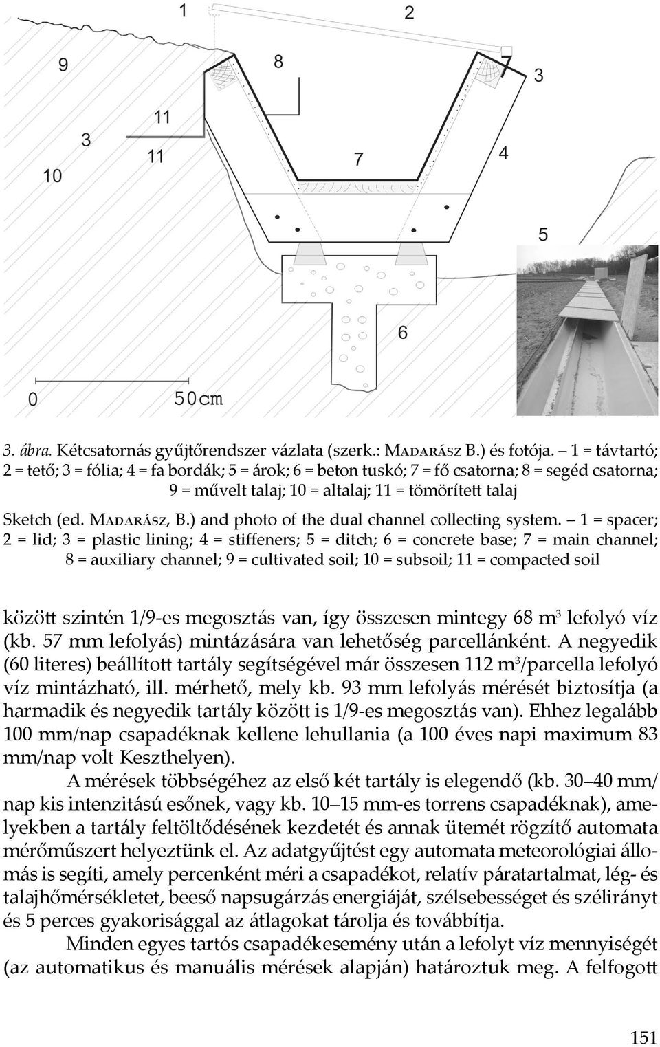 ) and photo of the dual channel collecting system.