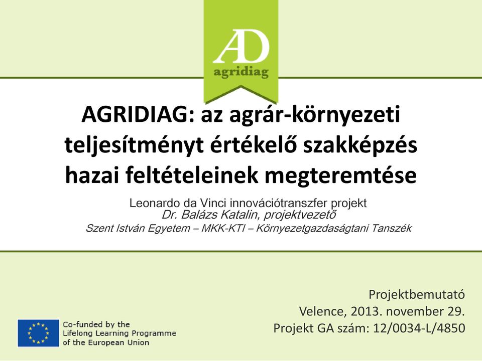 innovációtranszfer projekt Dr.