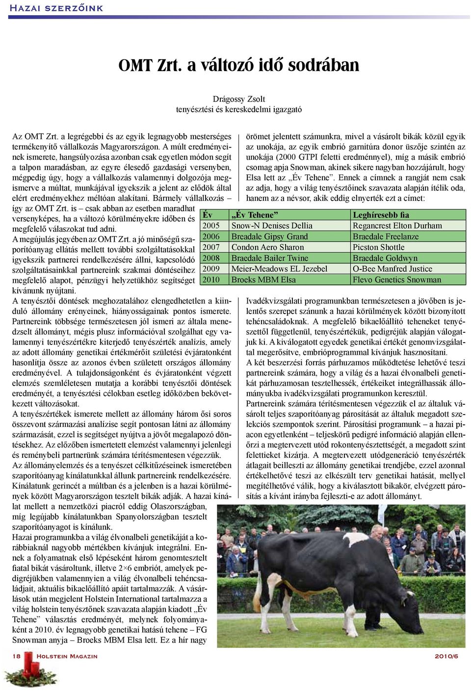 megismerve a múltat, munkájával igyekszik a jelent az elődök által elért eredményekhez méltóan alakítani. Bármely vállalkozás így az OMT Zrt.