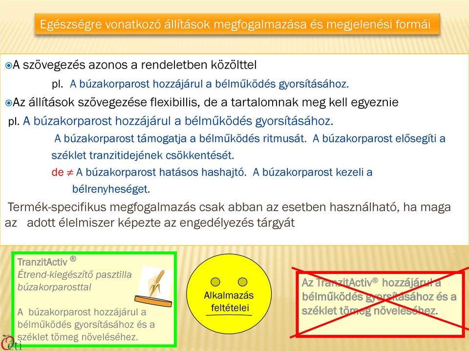 A búzakorparost elősegíti a széklet tranzitidejének csökkentését. de A búzakorparost hatásos hashajtó. A búzakorparost kezeli a bélrenyheséget.