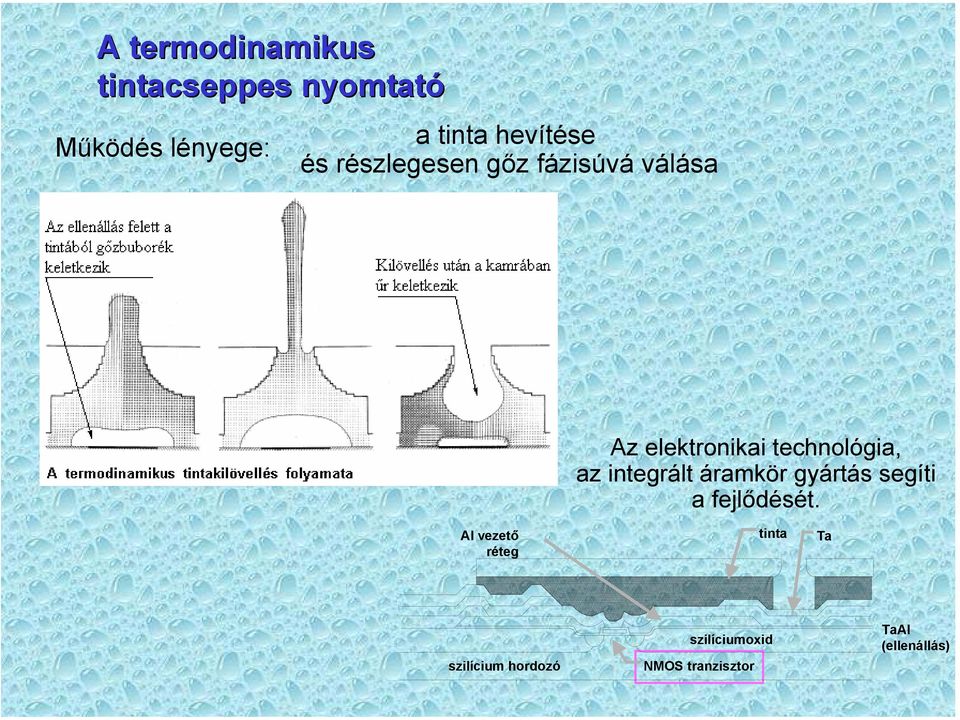 technológia, az integrált áramkör gyártás segíti a fejlődését.