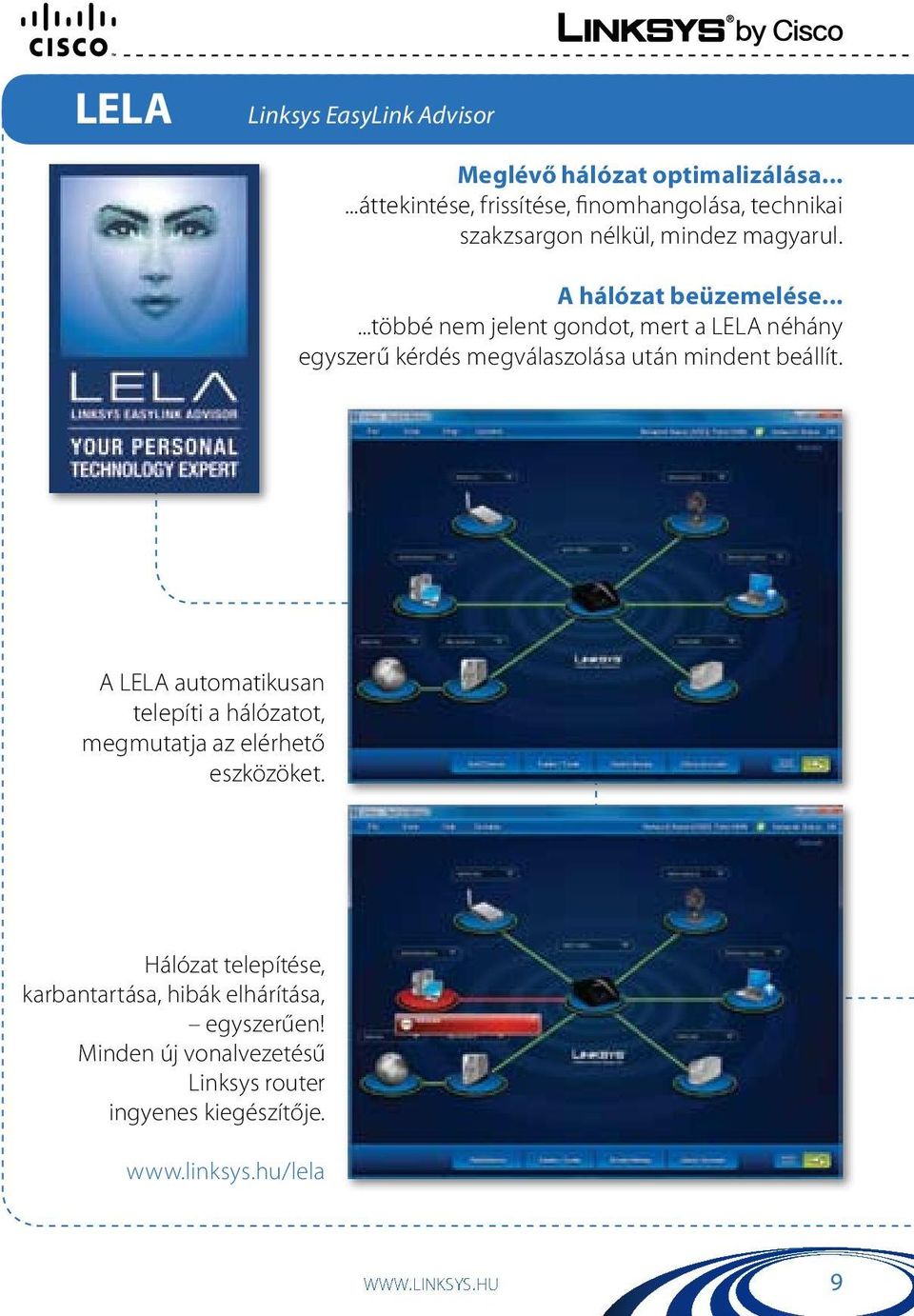 .....többé nem jelent gondot, mert a LELA néhány egyszerű kérdés megválaszolása után mindent beállít.