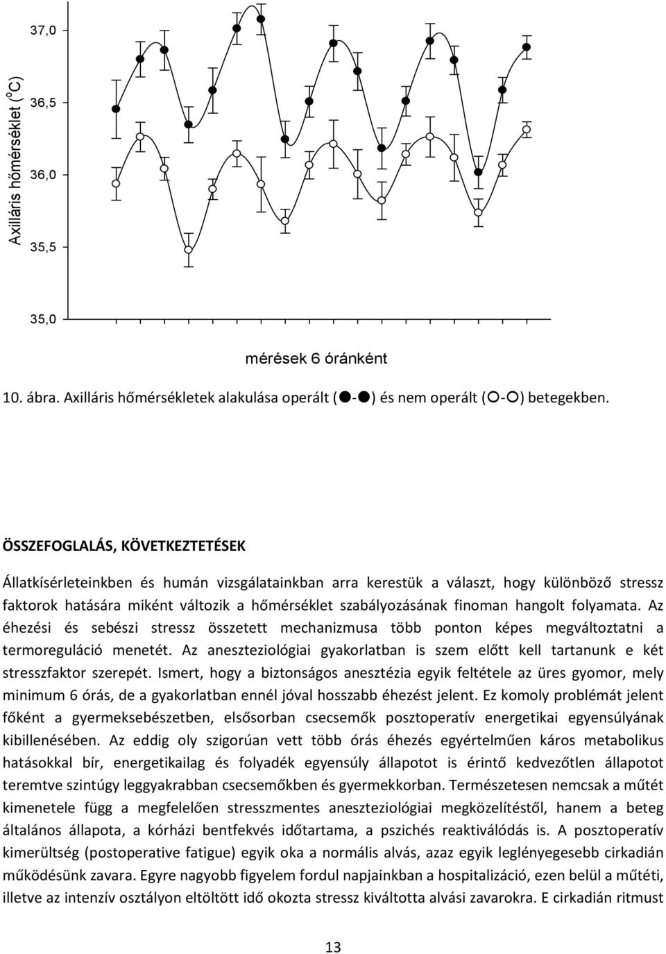 ÖSSZEFOGLALÁS, KÖVETKEZTETÉSEK Állatkísérleteinkben és humán vizsgálatainkban arra kerestük a választ, hogy különböző stressz faktorok hatására miként változik a hőmérséklet szabályozásának finoman
