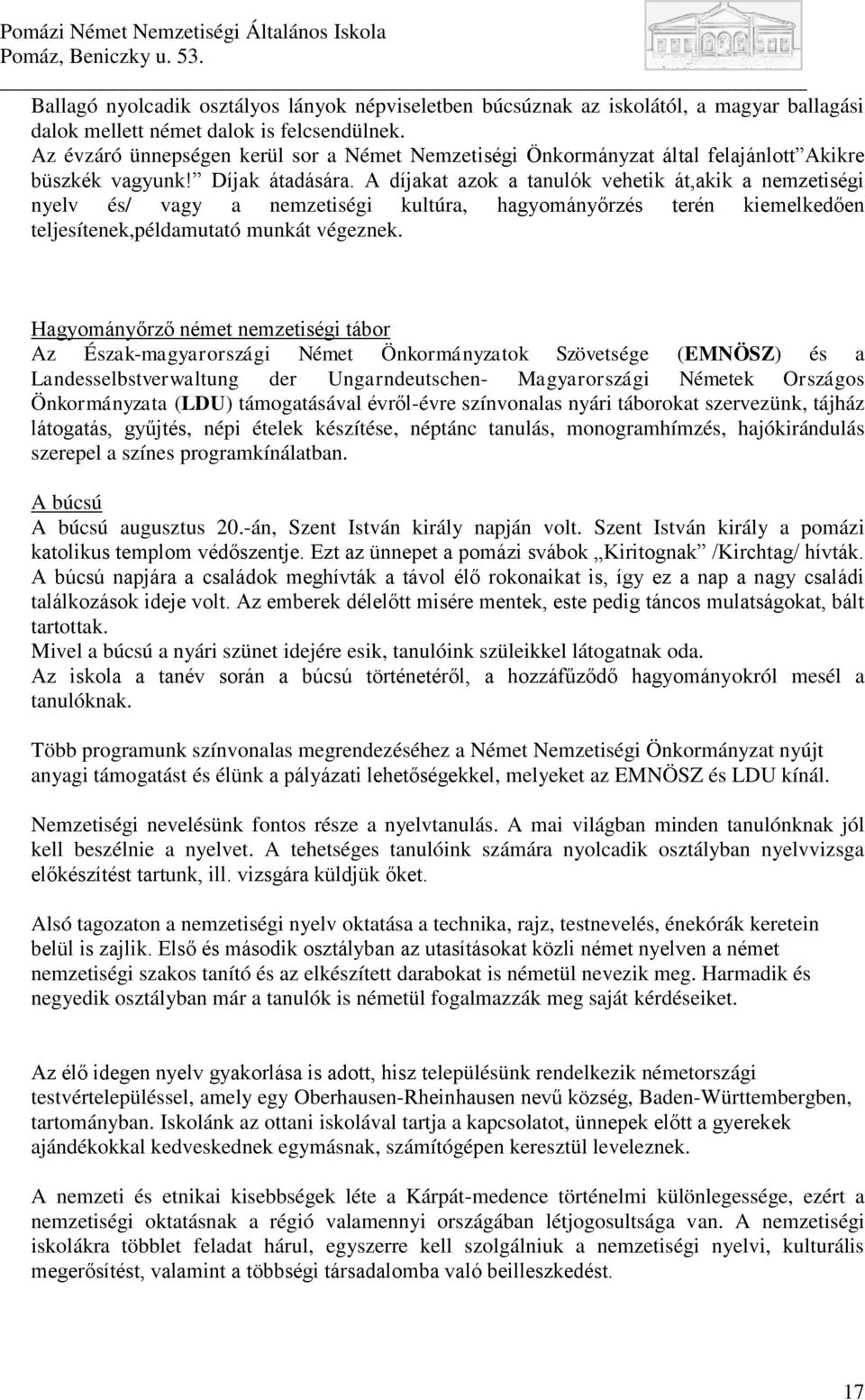 A Pomazi Nemet Nemzetisegi Altalanos Iskola Pdf Ingyenes Letoltes