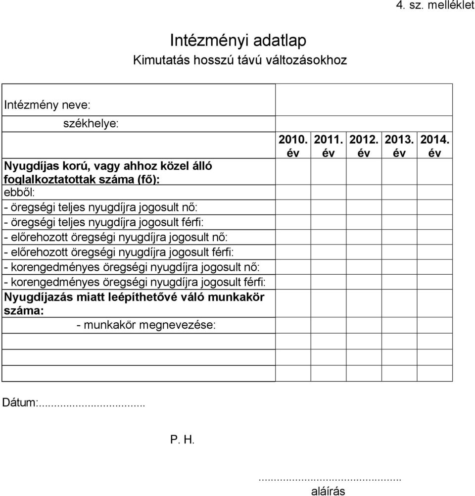 száma (fő): ebből: - öregségi teljes nyugdíjra jogosult nő: - öregségi teljes nyugdíjra jogosult férfi: - előrehozott öregségi nyugdíjra jogosult