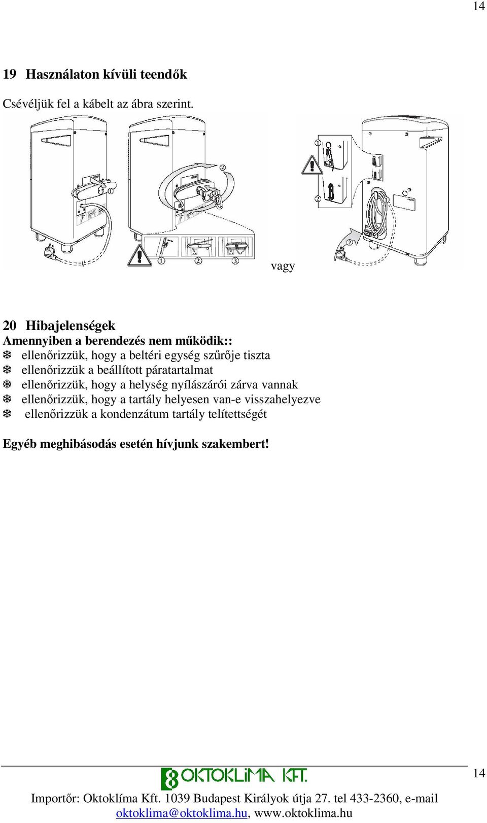 tiszta ellenrizzük a beállított páratartalmat ellenrizzük, hogy a helység nyílászárói zárva vannak