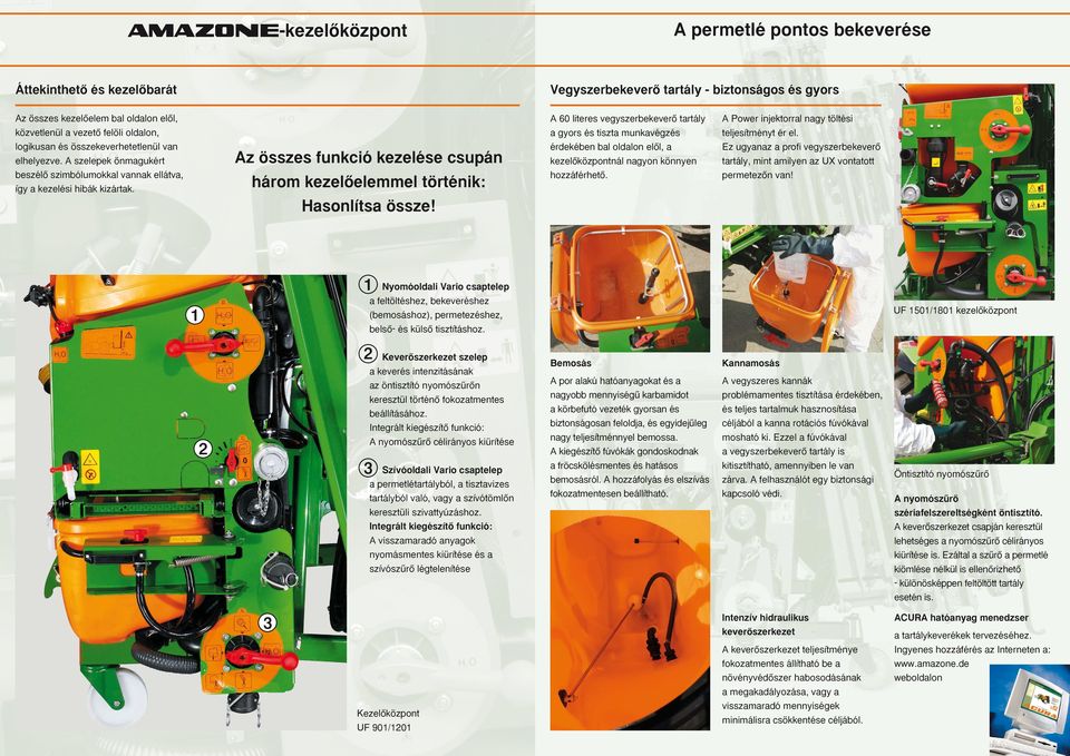 Az összes funkció kezelése csupán három kezelœelemmel történik: Hasonlítsa össze!
