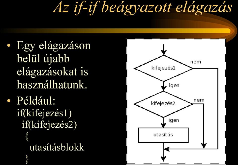 Például: if(kifejezés1)