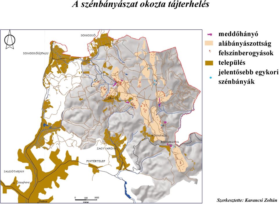 felszínberogyások település