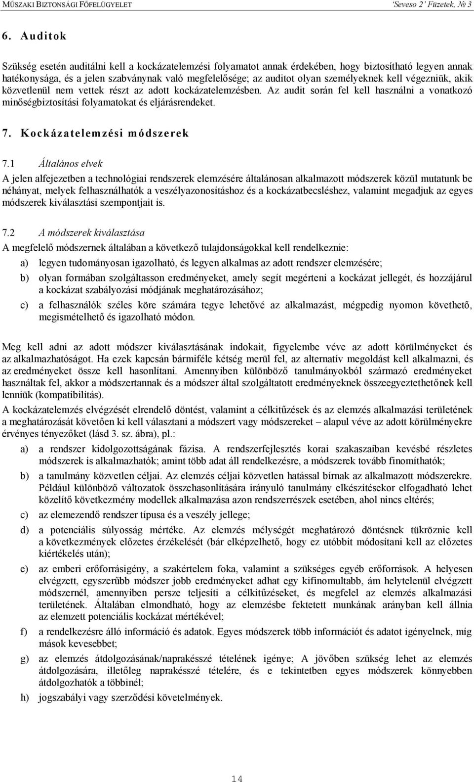 Kockázatelemzési módszerek 7.