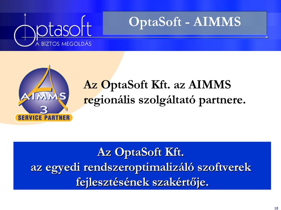Az OptaSoft Kft.