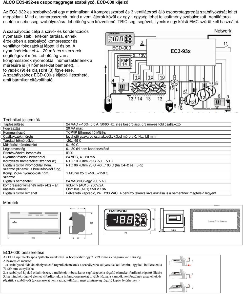 ALCO EC3-932-es csoportaggregát szabályzó, ECD-000 kijelző - PDF Free  Download