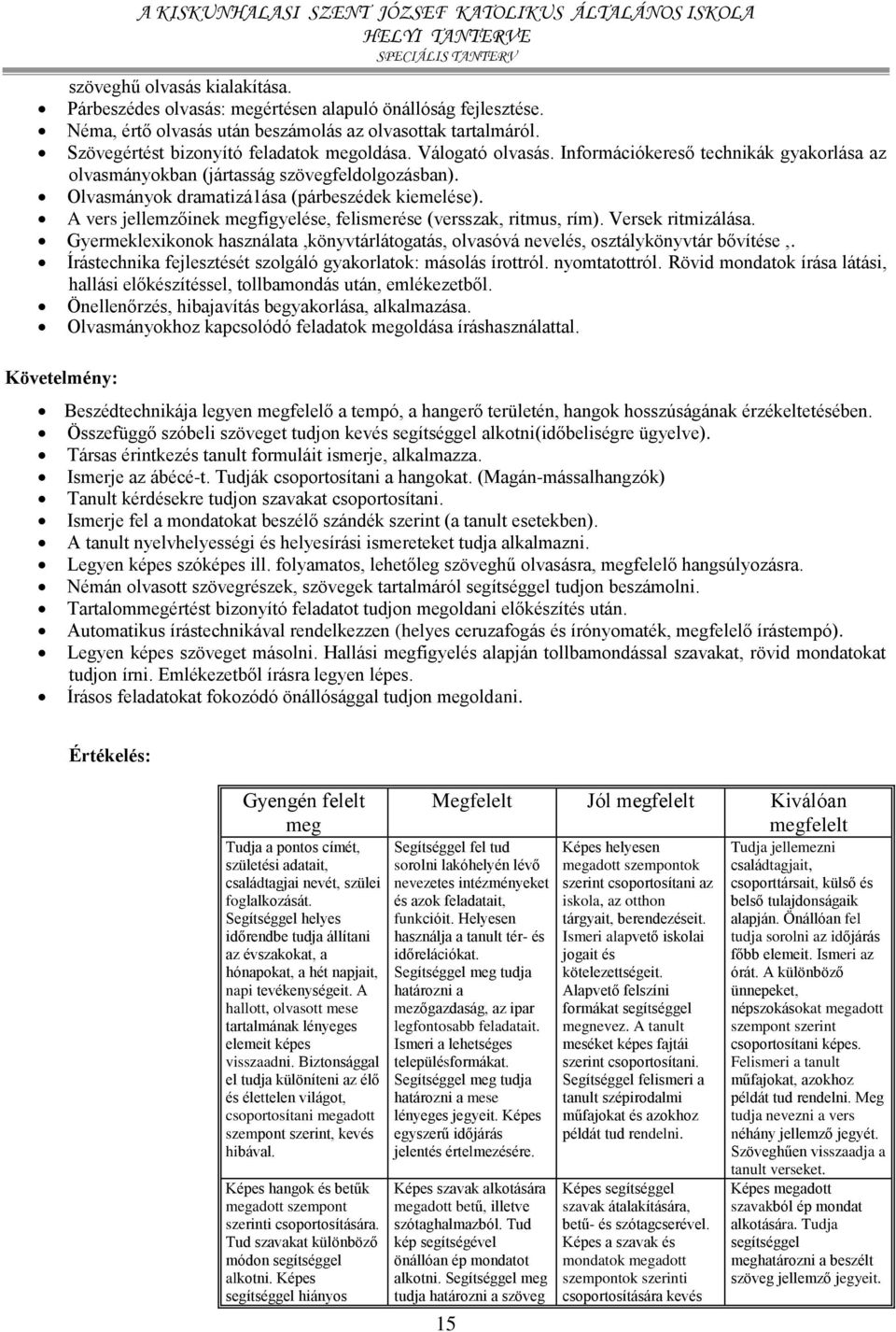 A vers jellemzőinek megfigyelése, felismerése (versszak, ritmus, rím). Versek ritmizálása. Gyermeklexikonok használata,könyvtárlátogatás, olvasóvá nevelés, osztálykönyvtár bővítése,.