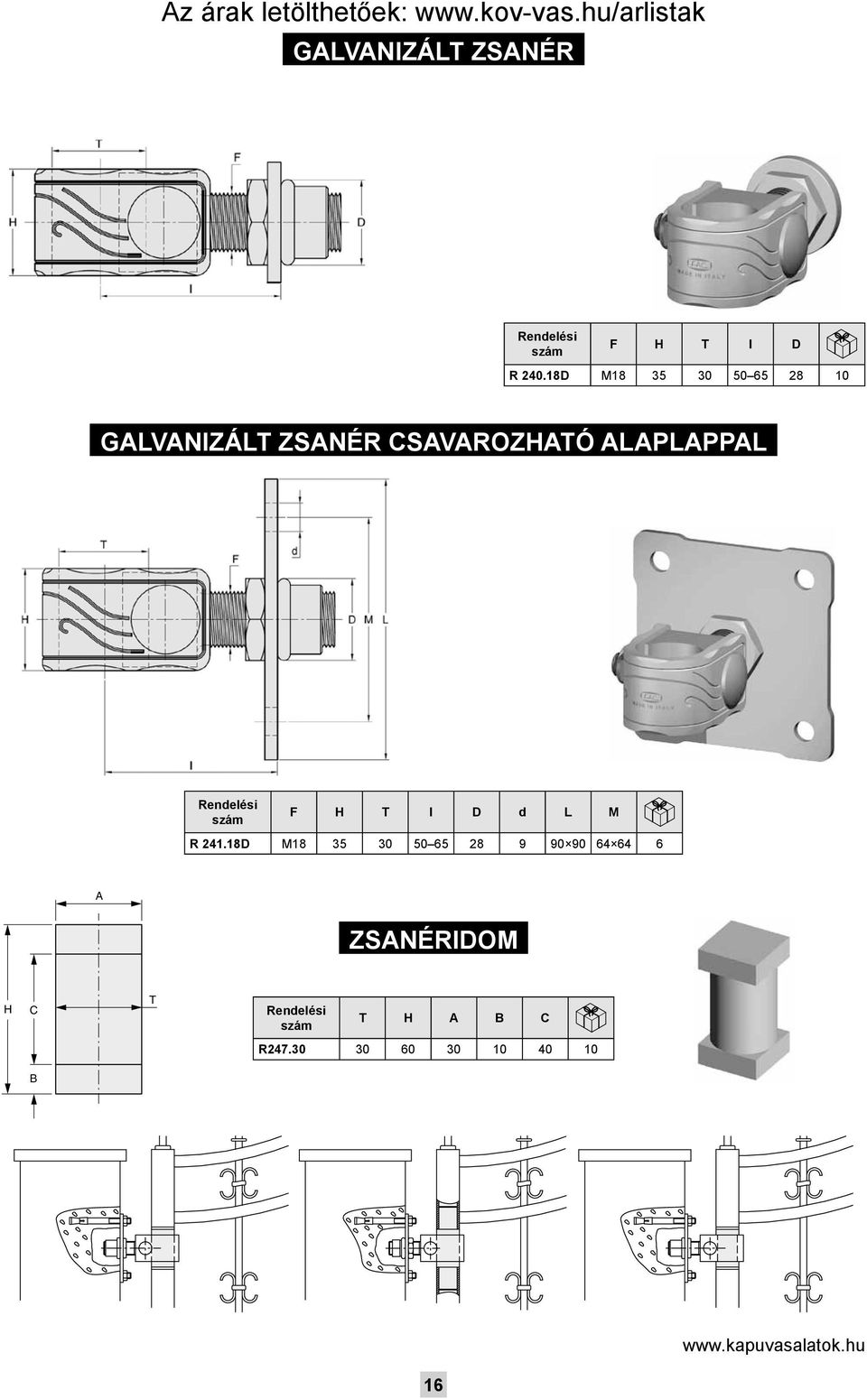 csavarozható alaplappal F T I d M R 241.