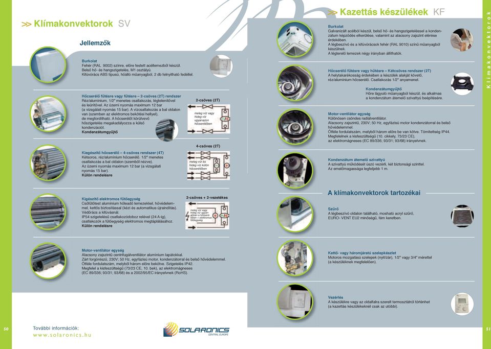 Az üzemi nyomás maximum 12 bar (a vizsgálati nyomás 15 bar). A vízcsatlakozás a bal oldalon van (szemben az elektromos bekötési hellyel), de megfordítható.