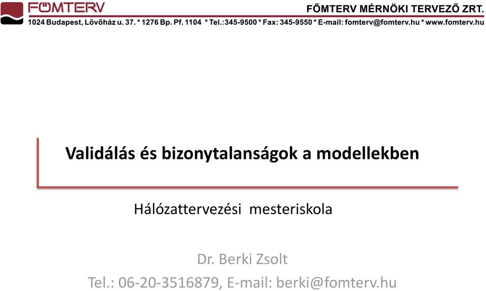 Dr. Berki Zsolt Tel.