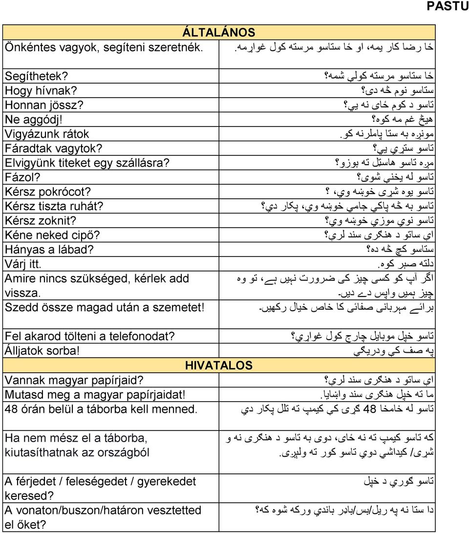 Szedd össze magad után a szemetet! ا ستاسو مرستھ کولې شمھ ستاسو نوم ھ دۍ تاسو د کوم ای نھ یي ھی غم مھ کوه مونږه بھ ستا پاملرنھ کو.