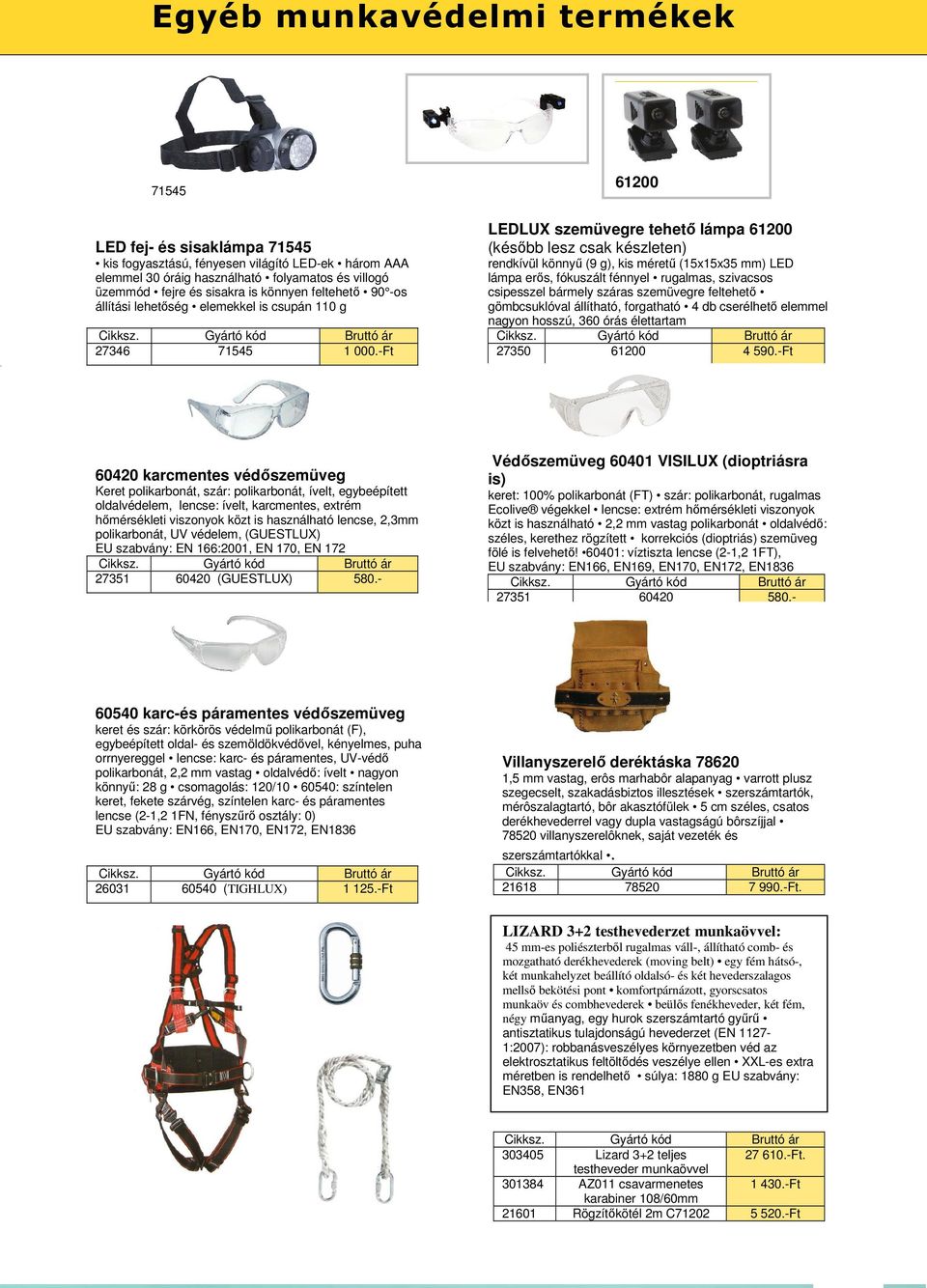 -Ft 61200 LEDLUX szemüvegre tehető lámpa 61200 (később lesz csak készleten) rendkívül könnyű (9 g), kis méretű (15x15x35 mm) LED lámpa erős, fókuszált fénnyel rugalmas, szivacsos csipesszel bármely