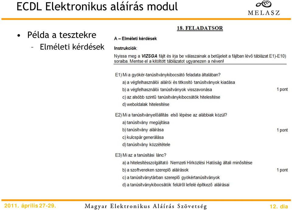 Példa a tesztekre