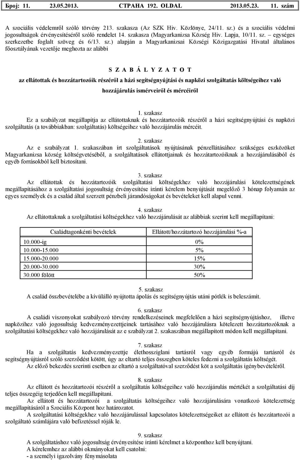 egységes sze