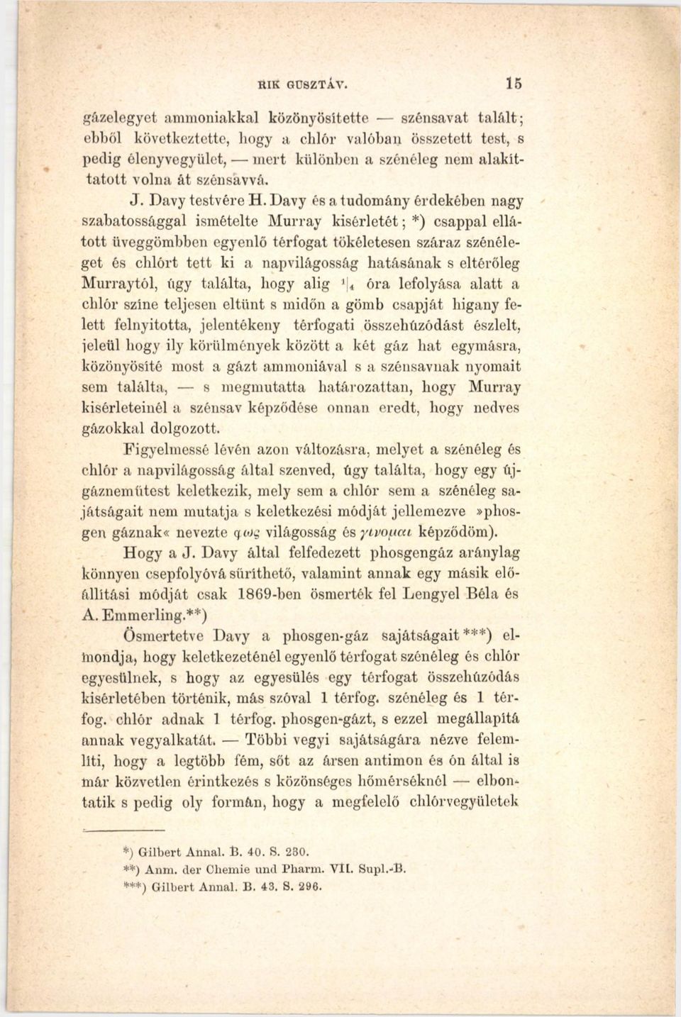 szénsavvá. J. Davy testvére H.