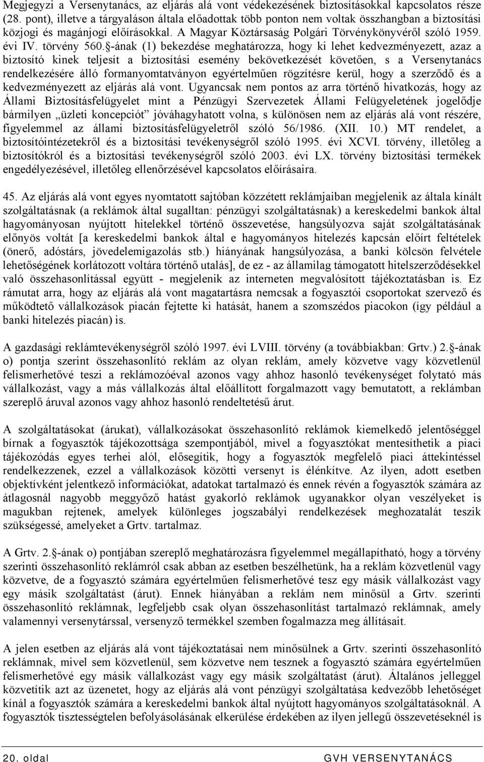 törvény 560.