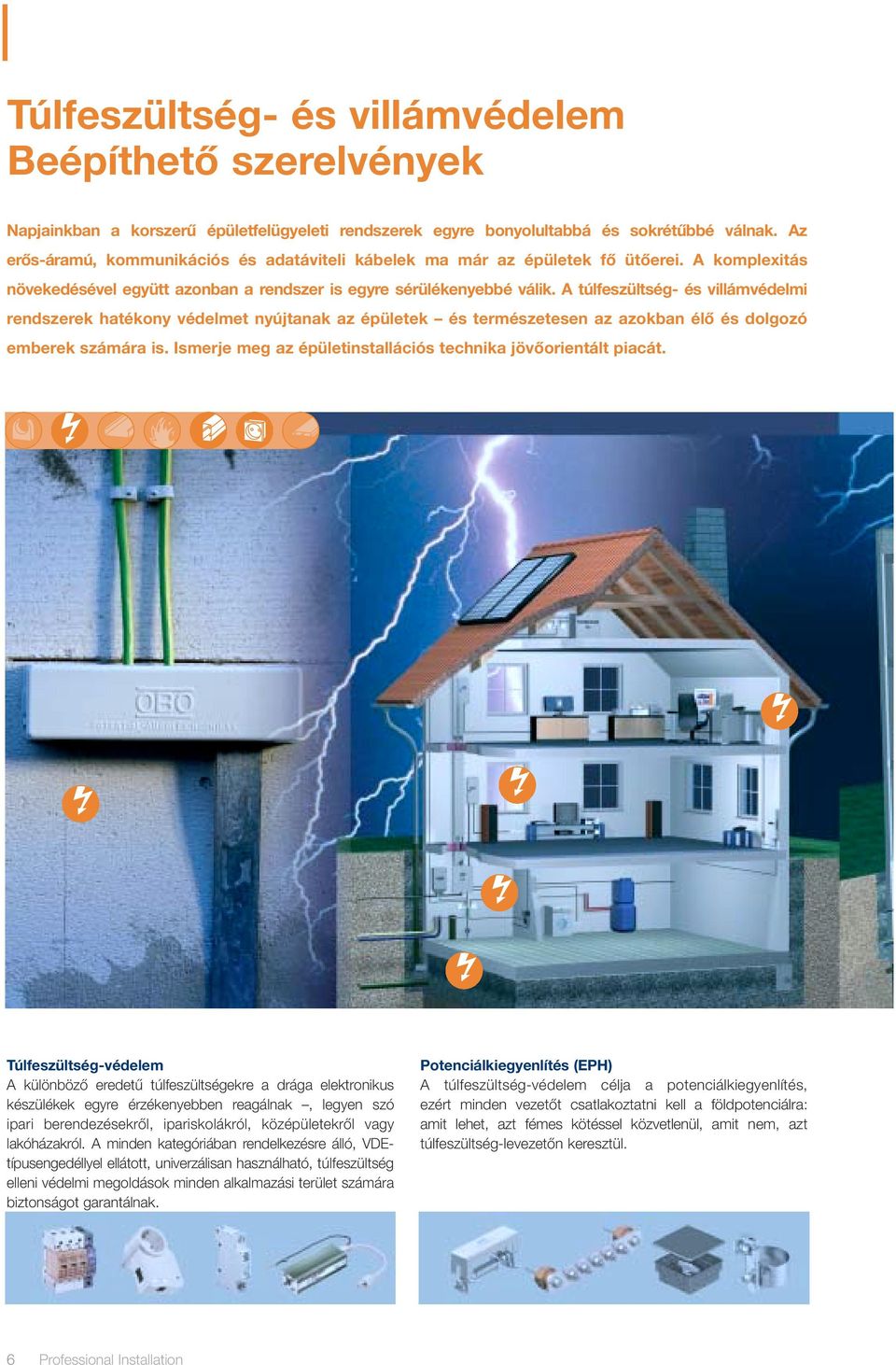 A túlfeszültség- és villámvédelmi rendszerek hatékony védelmet nyújtanak az épületek és természetesen az azokban élő és dolgozó emberek számára is.