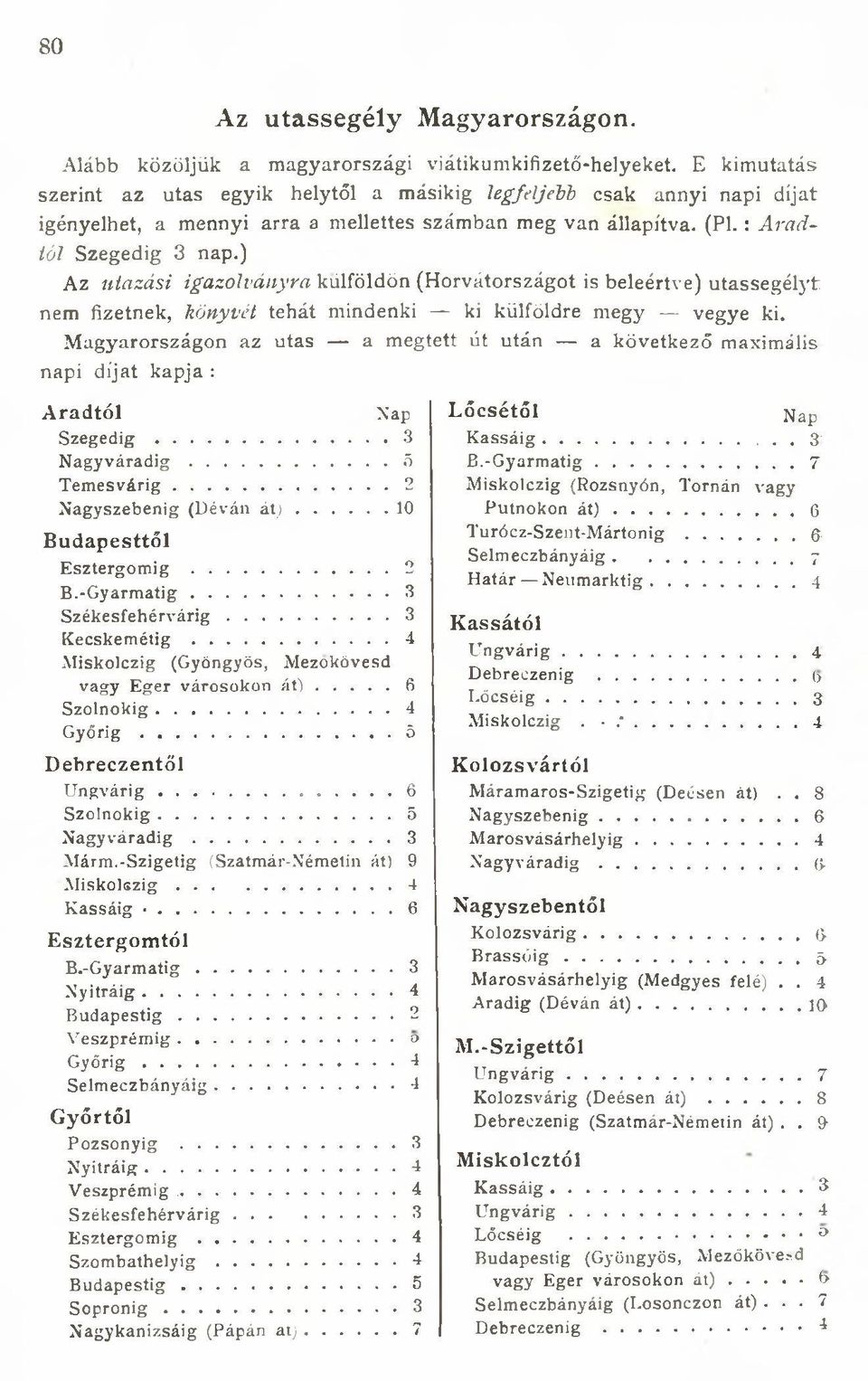 ) Az u ta zá si ig a zo lvá n yra külföldön (H orvátországot is beleértve) utassegélyt nem fizetnek, könyvét tehát mindenki ki külföldre m egy vegye ki.