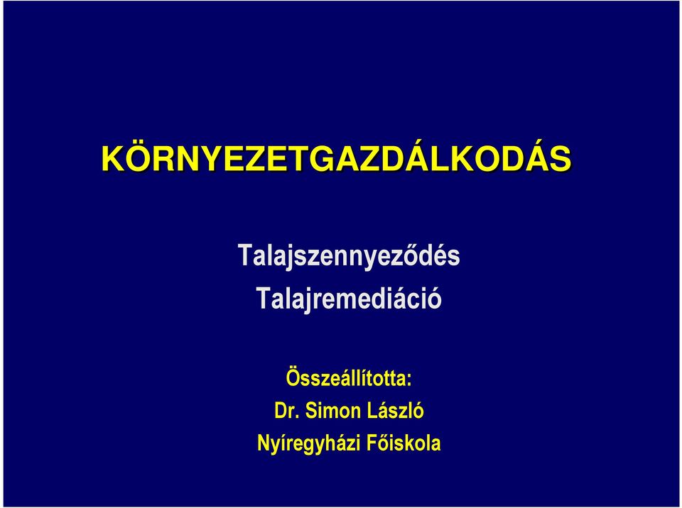 Talajremediáció