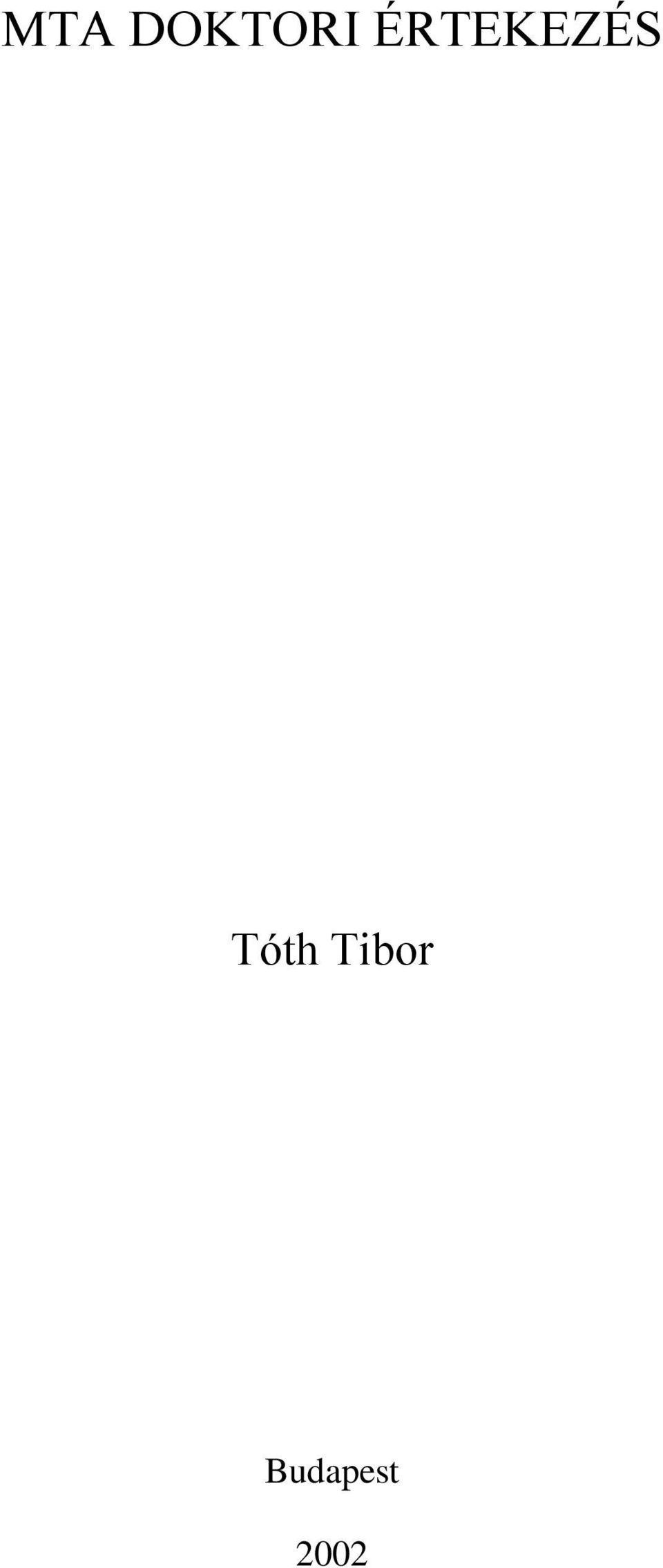 Tóth Tibor