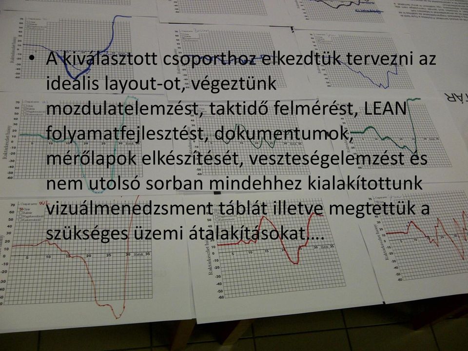 mérőlapok elkészítését, veszteségelemzést és nem utolsó sorban mindehhez