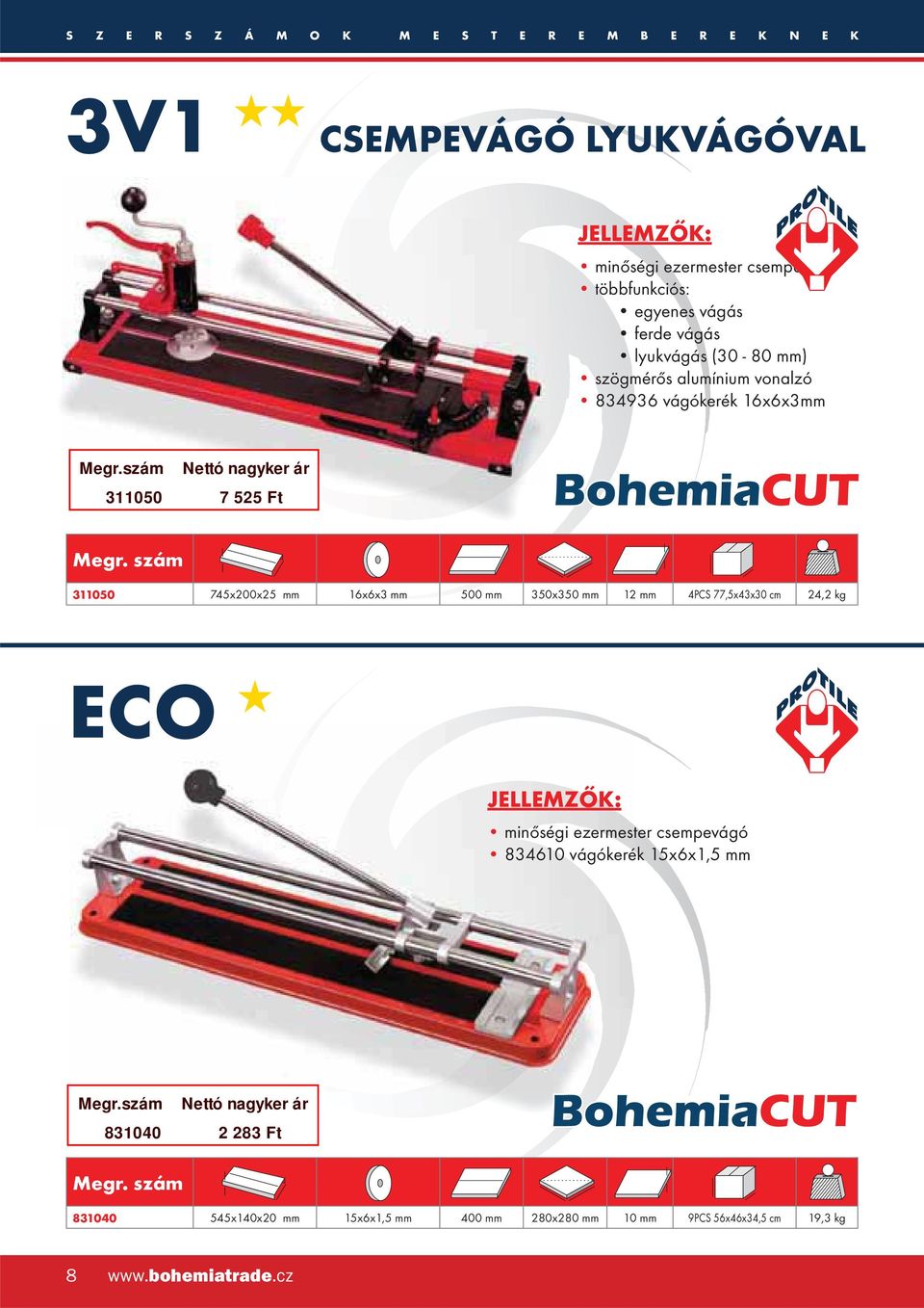 500 mm 350x350 mm 12 mm 4PCS 77,5x43x30 cm 24,2 kg ECO minőségi ezermester csempevágó 834610 vágókerék