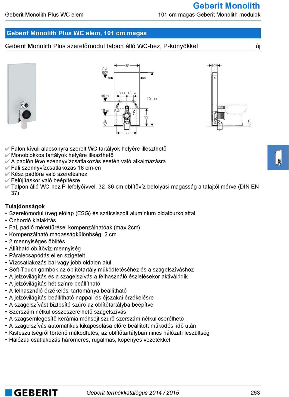 Geberit Monolith Plus WC elem 263. Geberit Monolith WC elem 269. Geberit  Monolith bidé elem 272. Geberit Monolith Plus WC elem PDF Free Download