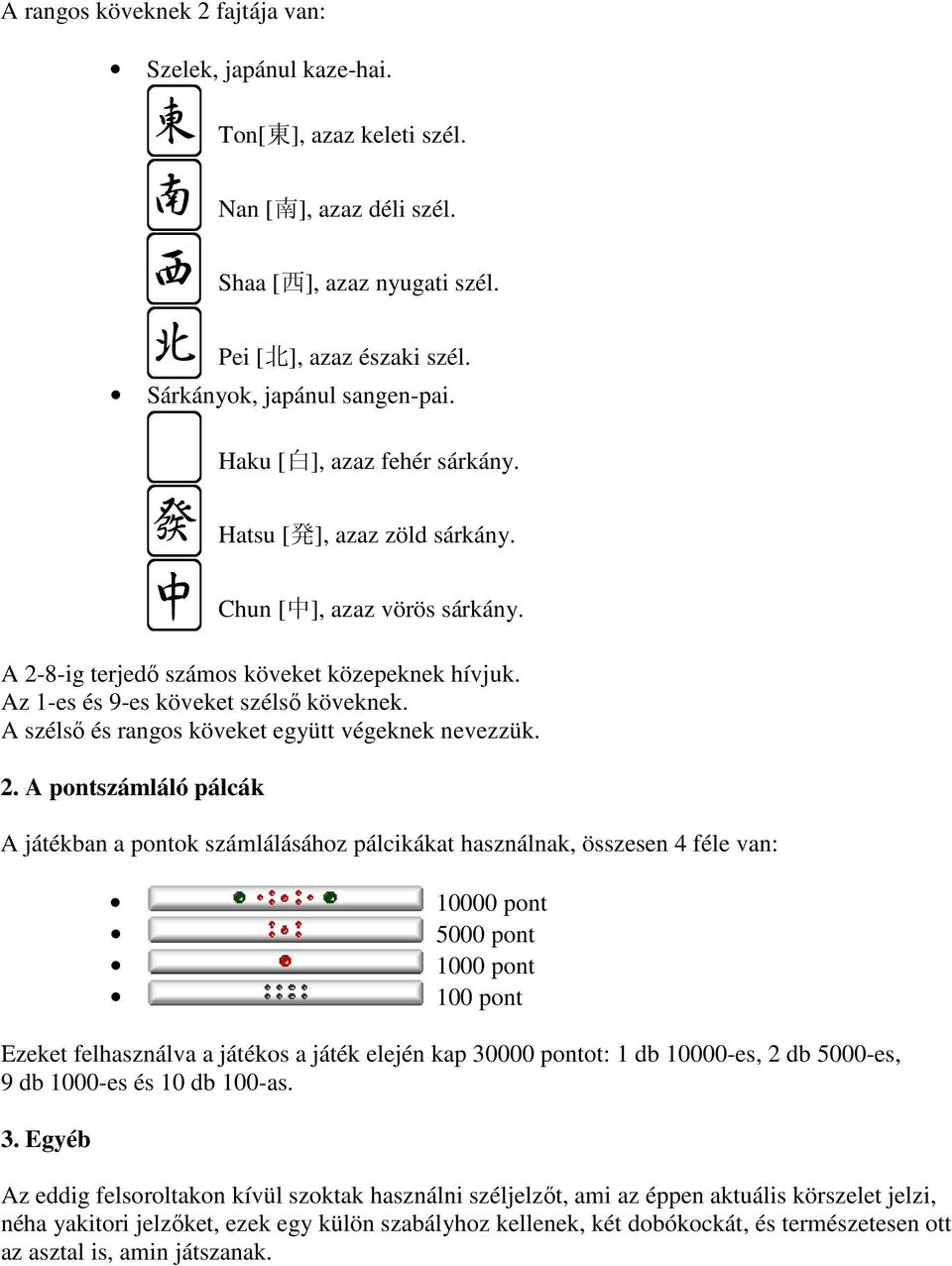 A japán (riichi) mahjong szabályai - PDF Free Download