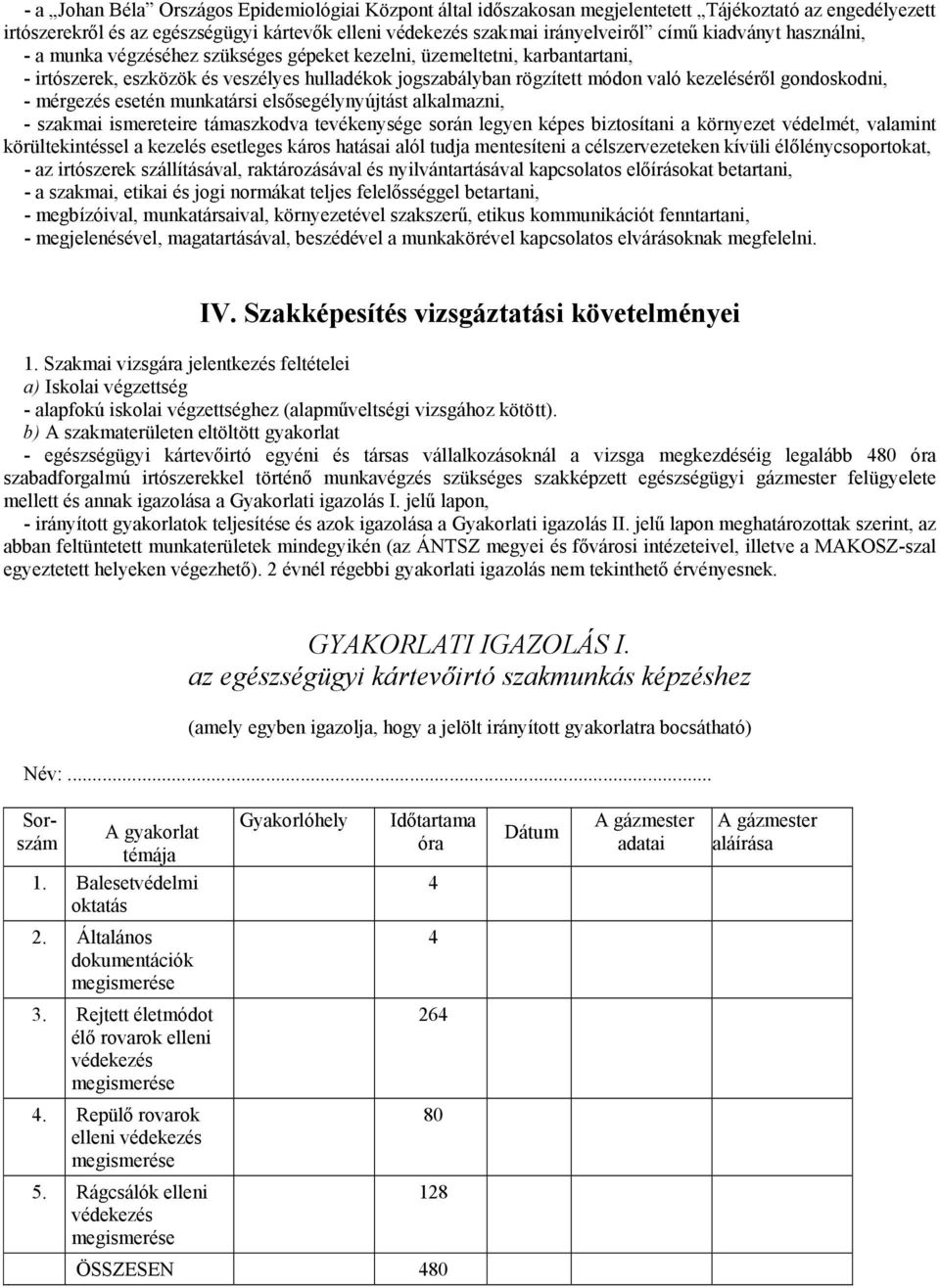 gondoskodni, - mérgezés esetén munkatársi elsősegélynyújtást alkalmazni, - szakmai ismereteire támaszkodva tevékenysége során legyen képes biztosítani a környezet védelmét, valamint körültekintéssel