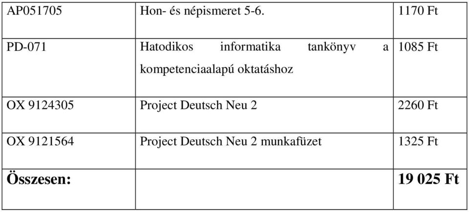 kompetenciaalapú oktatáshoz 1085 Ft OX 9124305 Project