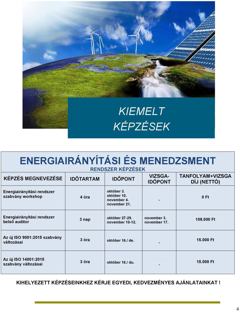 november 10-12. november 3. november 17. 108.000 Ft Az új ISO 9001:2015 szabvány változásai 3 óra október 16./ de. - 15.