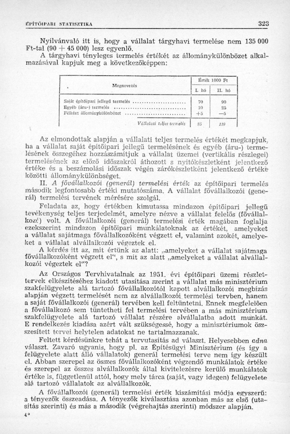 elés Я5 110 Az elmondottak alapján a vállalati teljes termelés értékét megkapjuk, ha a vállalat saját építőipari jellegű termelésének és egyéb (áru-) termelésének összegéhez hozzászámítjuk a vállalat
