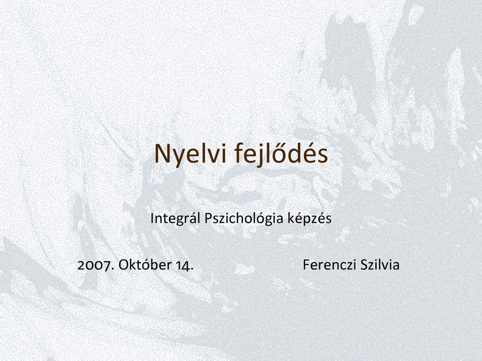 Pszichológia képzés