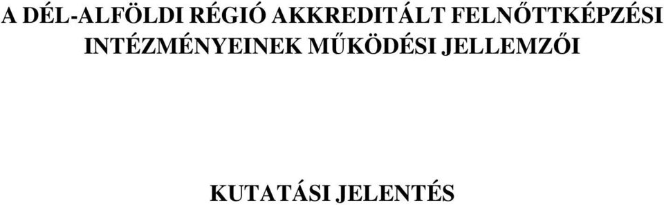FELNŐTTKÉPZÉSI