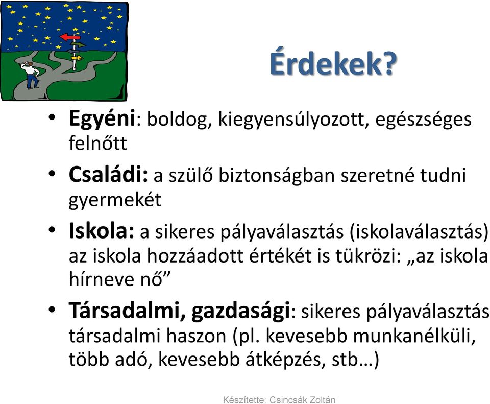 tudni gyermekét Iskola: a sikeres pályaválasztás (iskolaválasztás) az iskola hozzáadott értékét