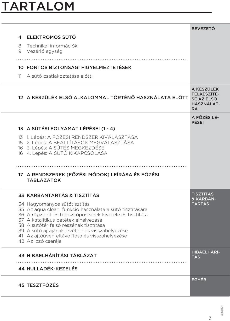 RÉSZLETES UTASÍTÁSOK AZ ELEKTROMOS SÜTŐ HASZNÁLATÁHOZ - PDF Ingyenes  letöltés