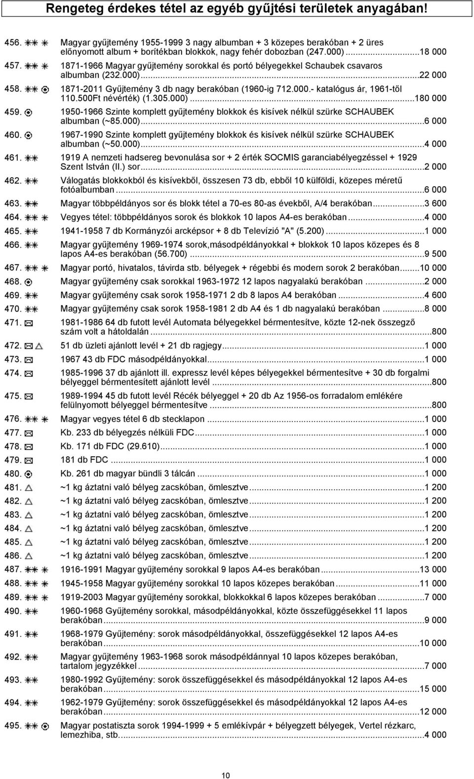 1871-1966 Magyar gyűjtemény sorokkal és portó bélyegekkel Schaubek csavaros albumban (232.000)...22 000 458. 1871-2011 Gyűjtemény 3 db nagy berakóban (1960-ig 712.000.- katalógus ár, 1961-től 110.