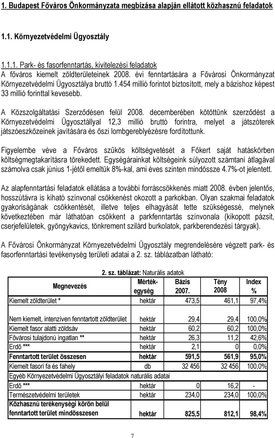 A Közszolgáltatási Szerzıdésen felül 2008.