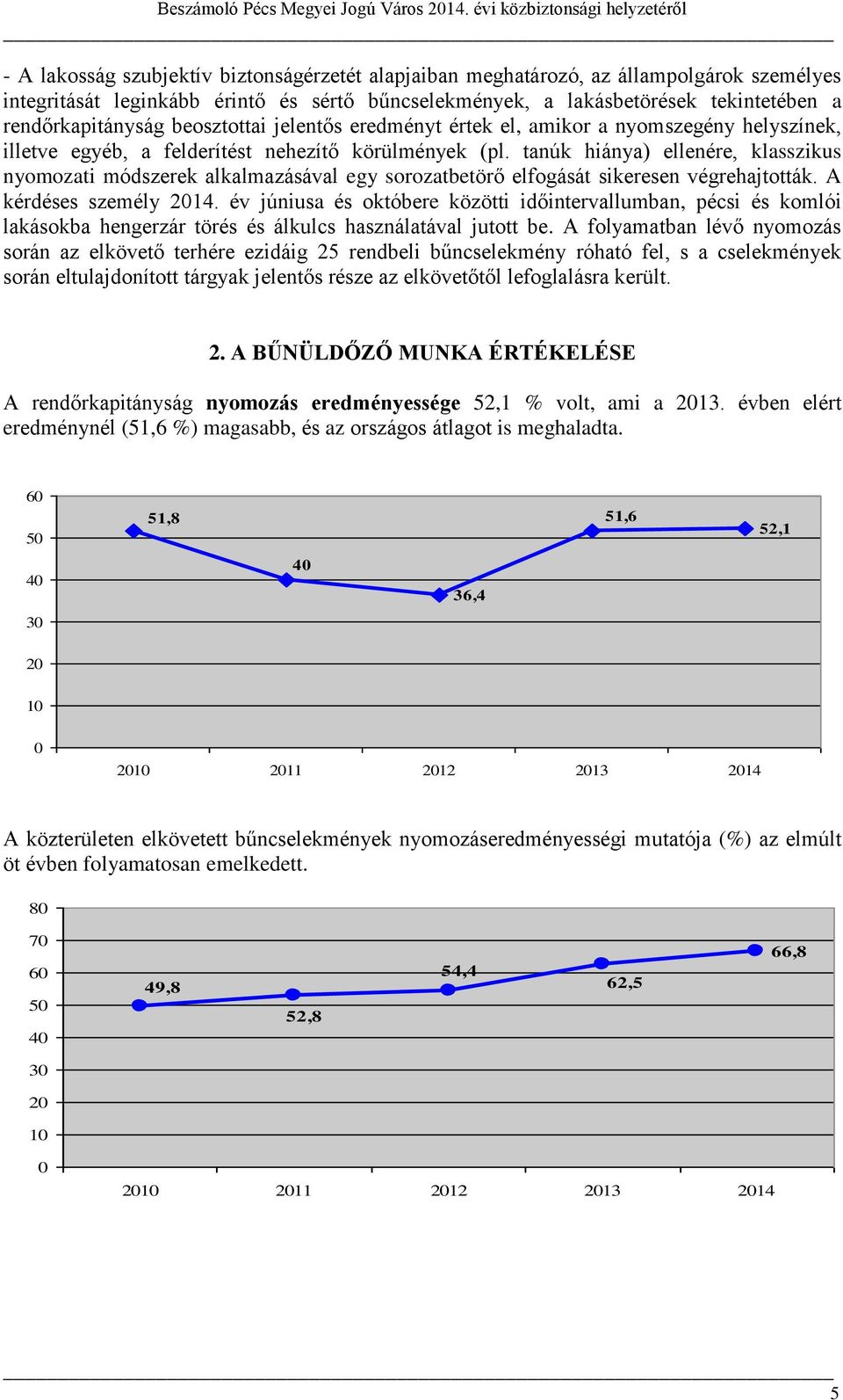 tanúk hiánya) ellenére, klasszikus nyomozati módszerek alkalmazásával egy sorozatbetörő elfogását sikeresen végrehajtották. A kérdéses személy 2014.