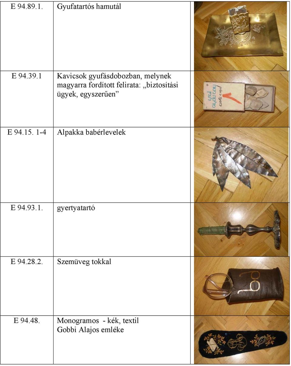 biztosítási ügyek, egyszerűen E 94.15.